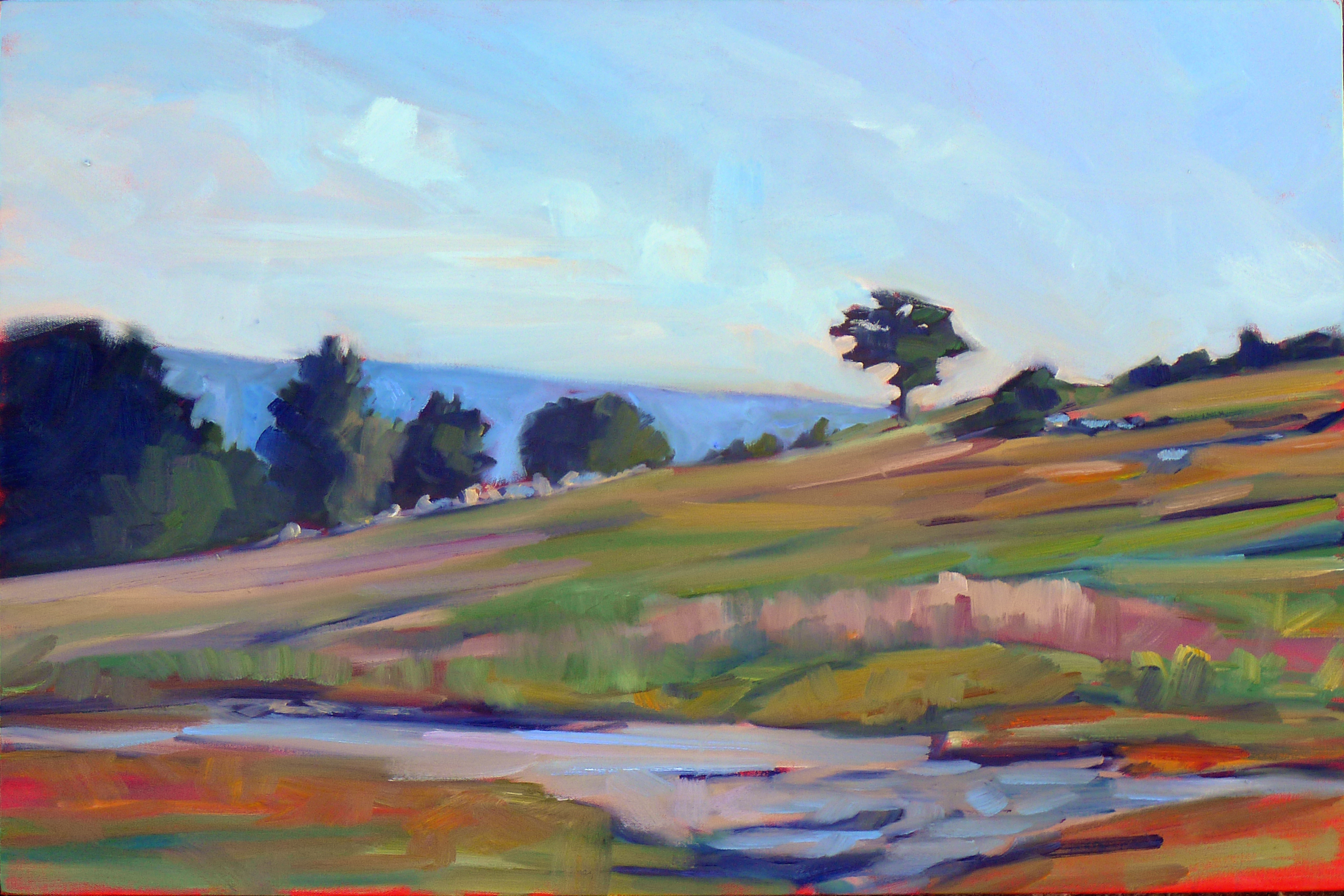Blueberry barrens, Clary Hill, oil on canvas, 24X36, $3985 framed includes shipping and handling in continental US.