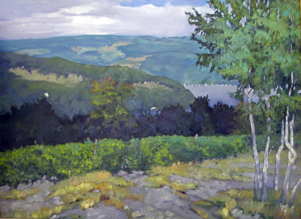 The Vineyard, oil on linen, 30X40, $5072 framed, includes shipping and handling in continental US.
