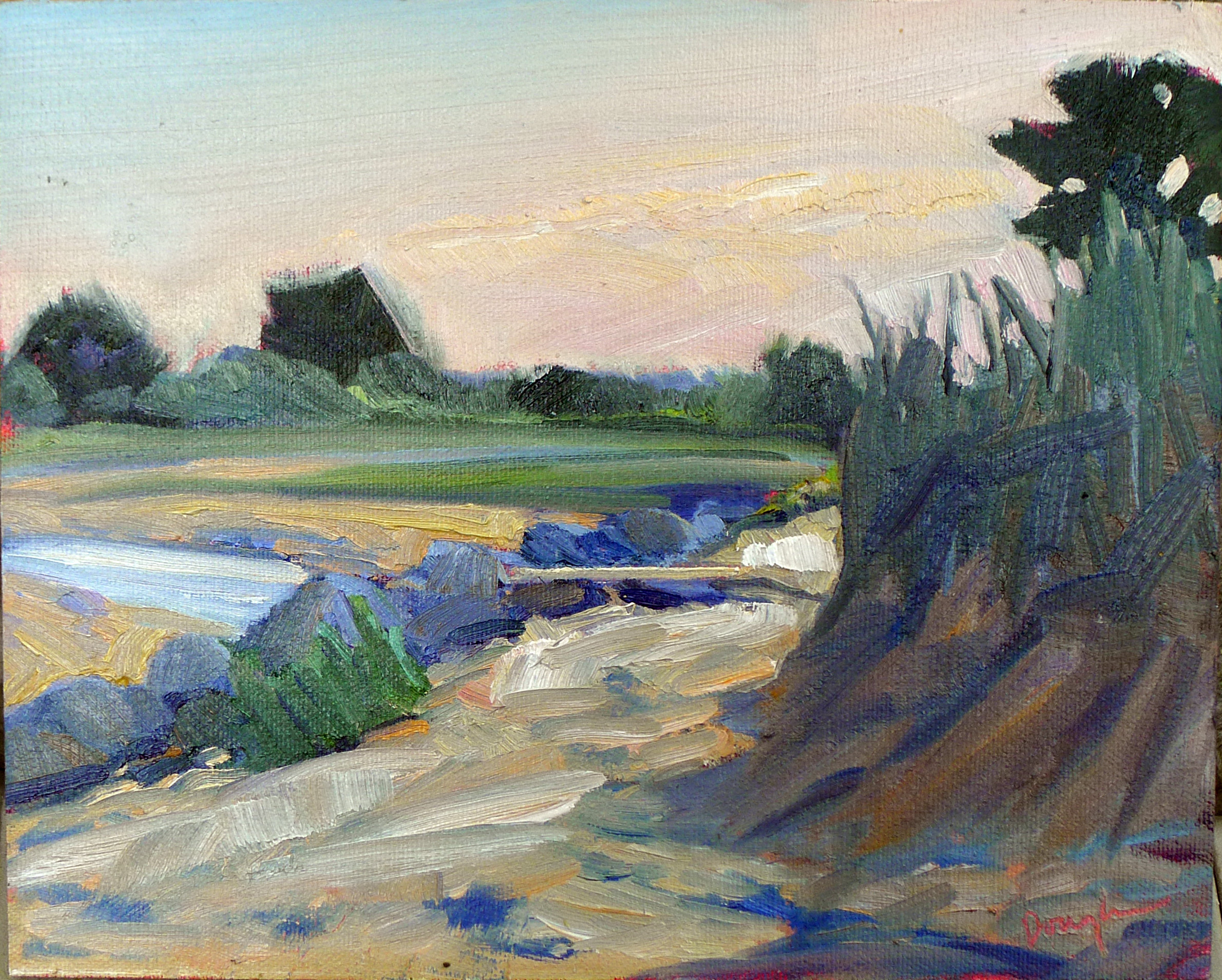 "Beach erosion," oil on canvasboard, available through Ocean Park Association.