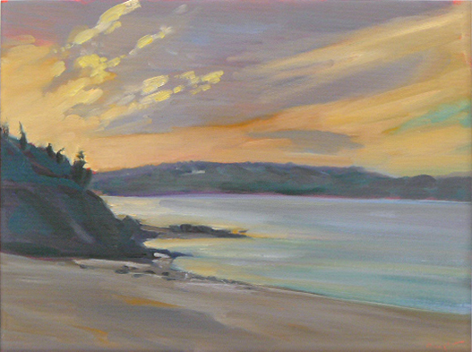 Parrsboro sunrise "Nova Scotia Sunrise," 12X16, oil on canvasboard, $1159 unframed.