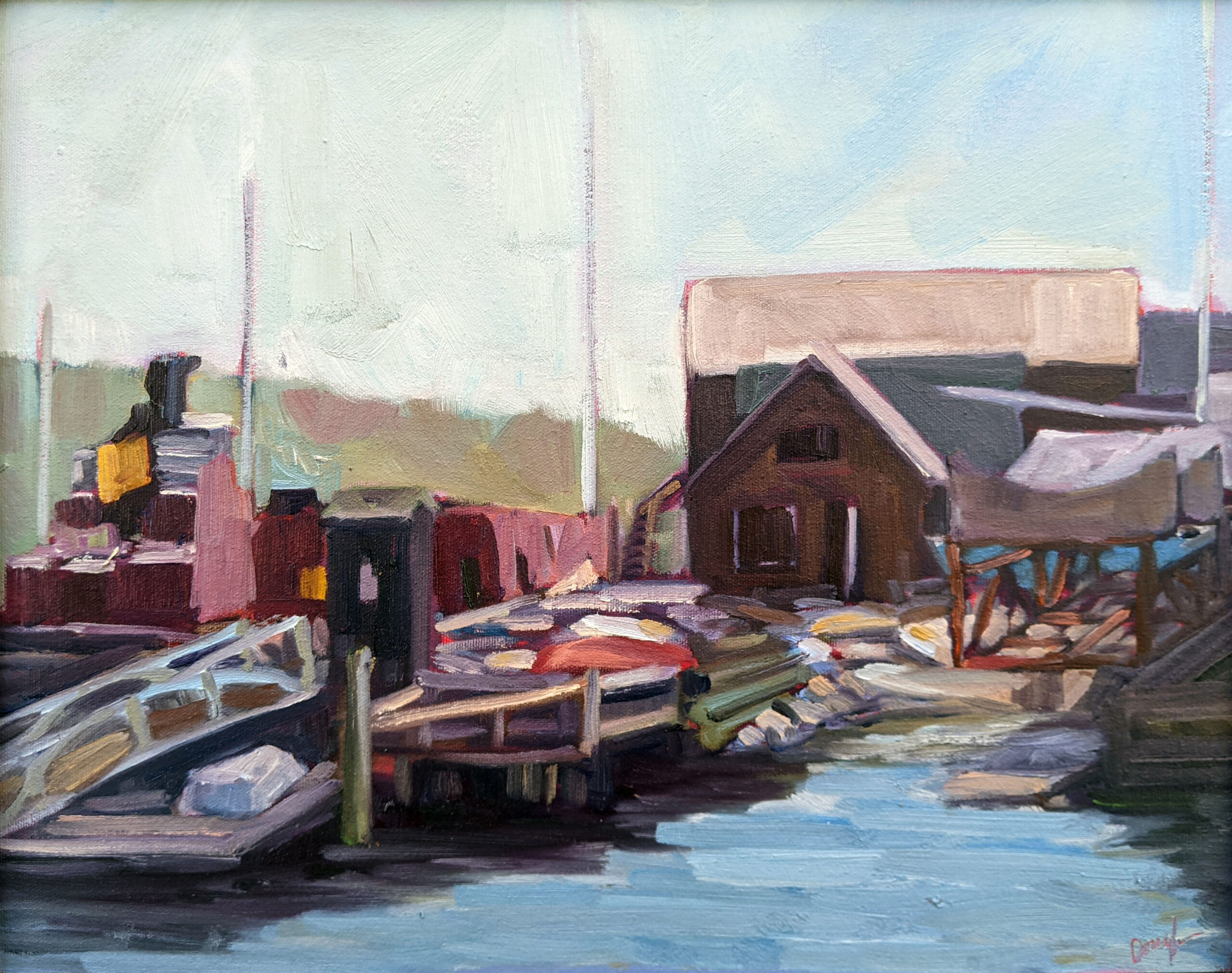 "Belfast Harbor," 14X18, $1594 framed.