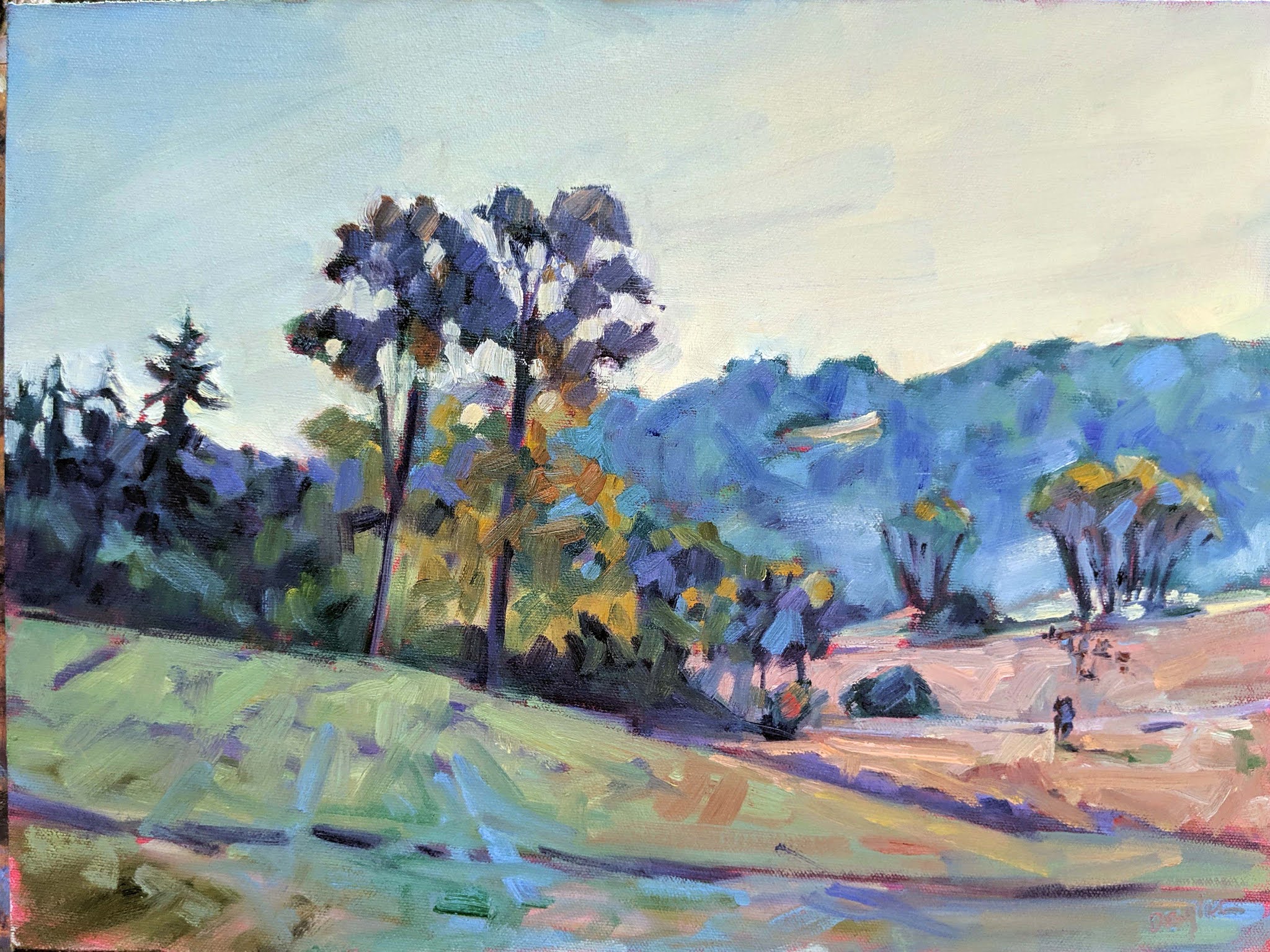 "Fallow field," oil on canvasboard, $1449 framed.