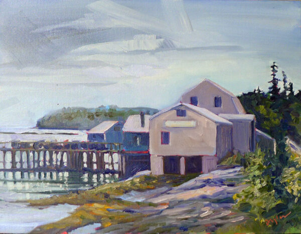 Lobster pound, 12X16, oil on canvas, available.