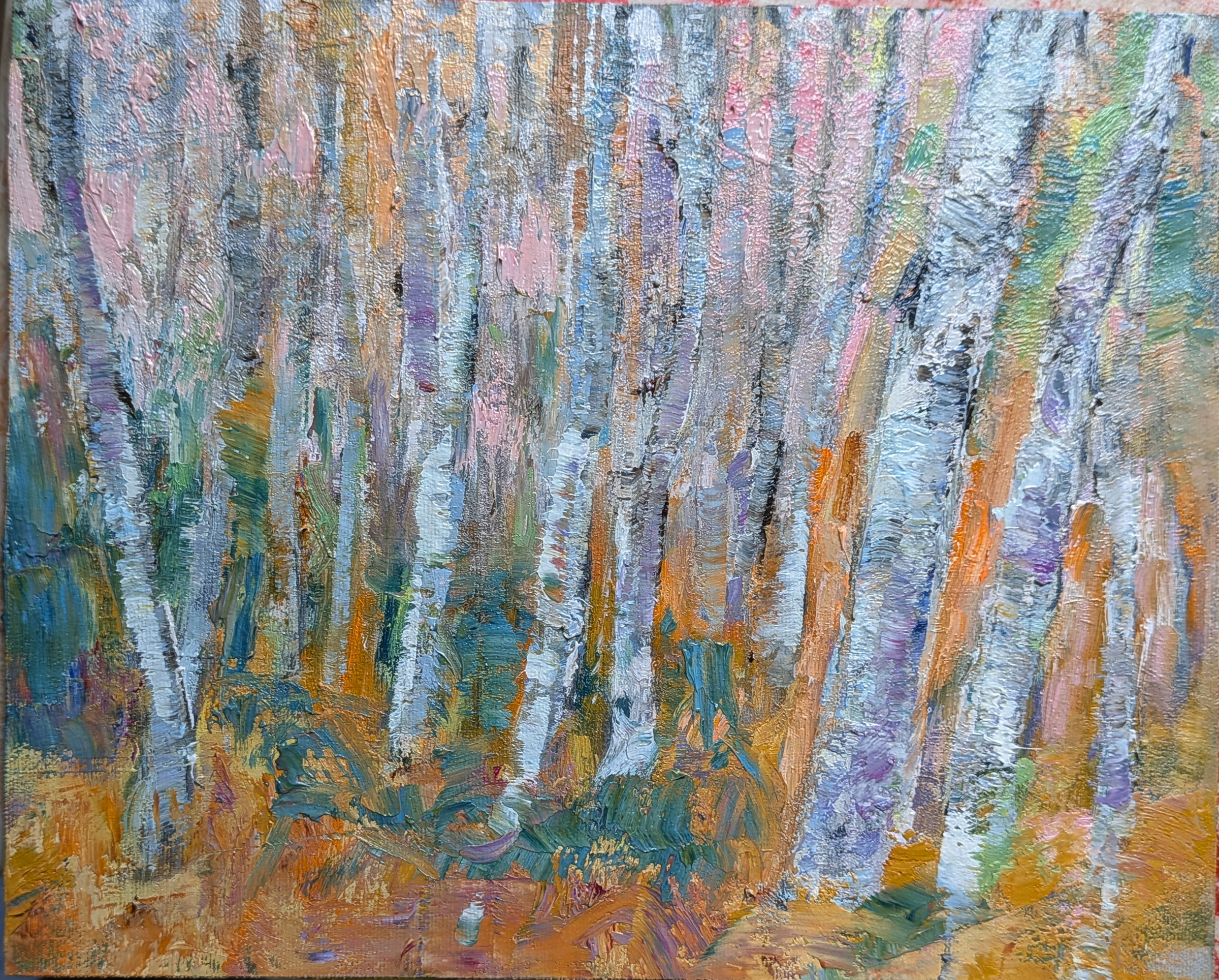 Grey birches
